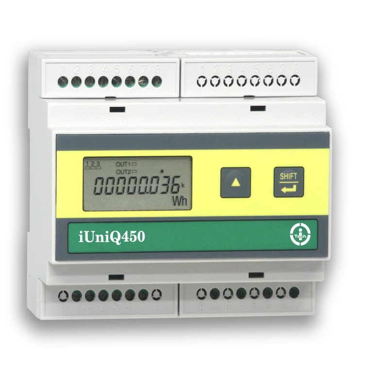 DIN Rail Mounted Electrical Multifunction power meter energy meter with LCD display